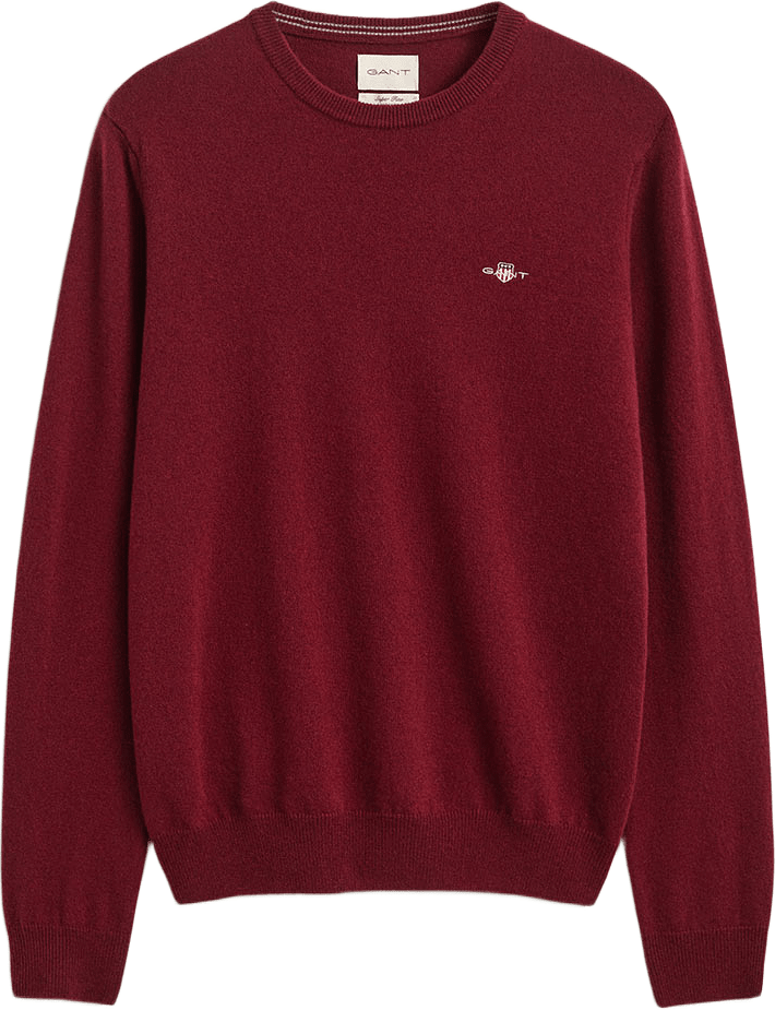 Superfine Lambswool C-Neck, från GANT, i färgen Plumped Red.