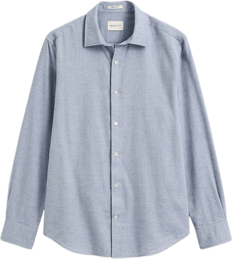 Reg Flannel Melange Shirt, från GANT, i färgen Lt Blue Melange.