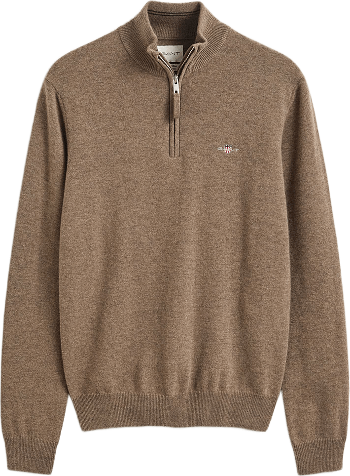 Superfine Lambswool Hz, från GANT, i färgen Lt Brown Melange.