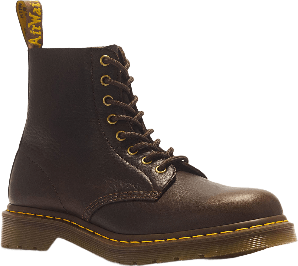 1460 Pascal 8-håls kängor i Ambassador-läder, från Dr. Martens, i färgen Dark Brown.