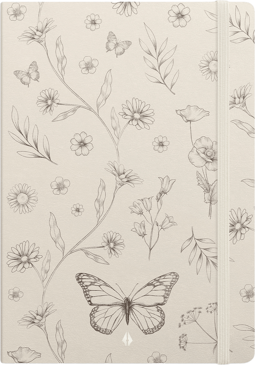 Anteckningsbok A5 Deluxe Butterfly, från Burde, i färgen Flerfärgad.