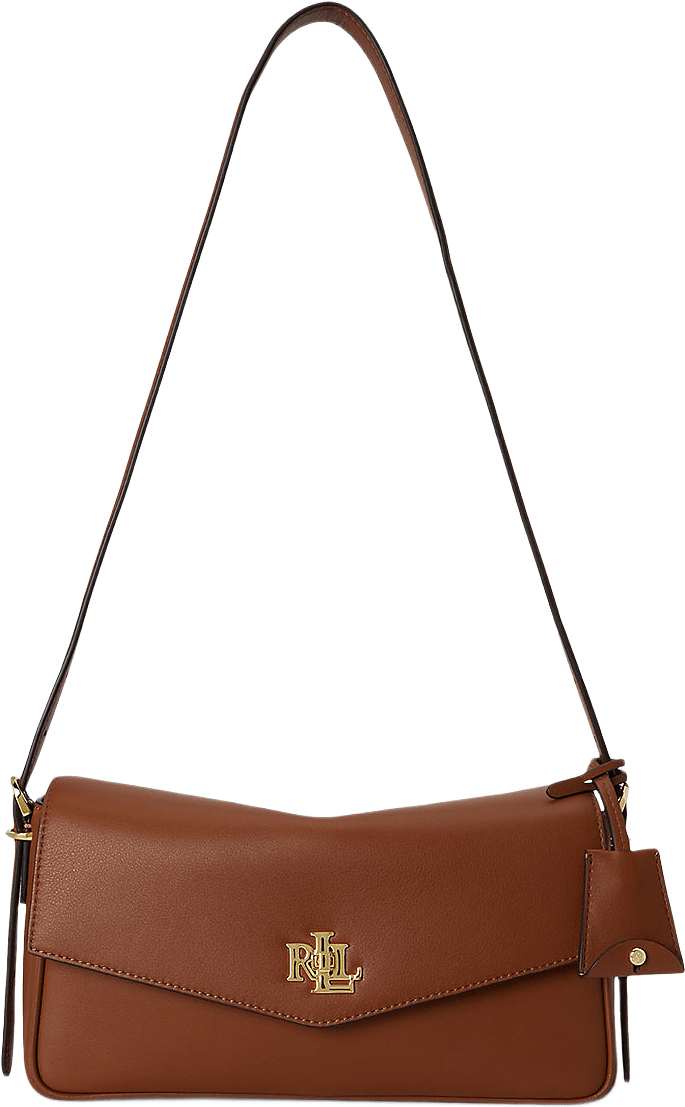 Nappa Leather Medium Farrah Shoulder Bag, från Lauren Ralph Lauren, i färgen Lauren Tan.