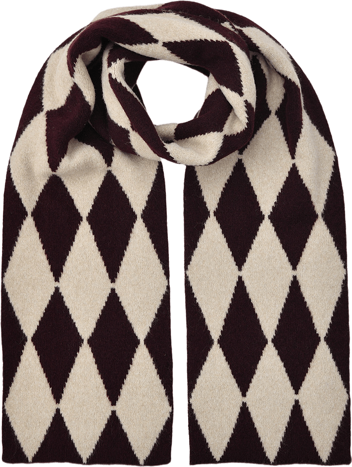 Halsduk RONJA, från Carin Wester, i färgen Wine/Beige.