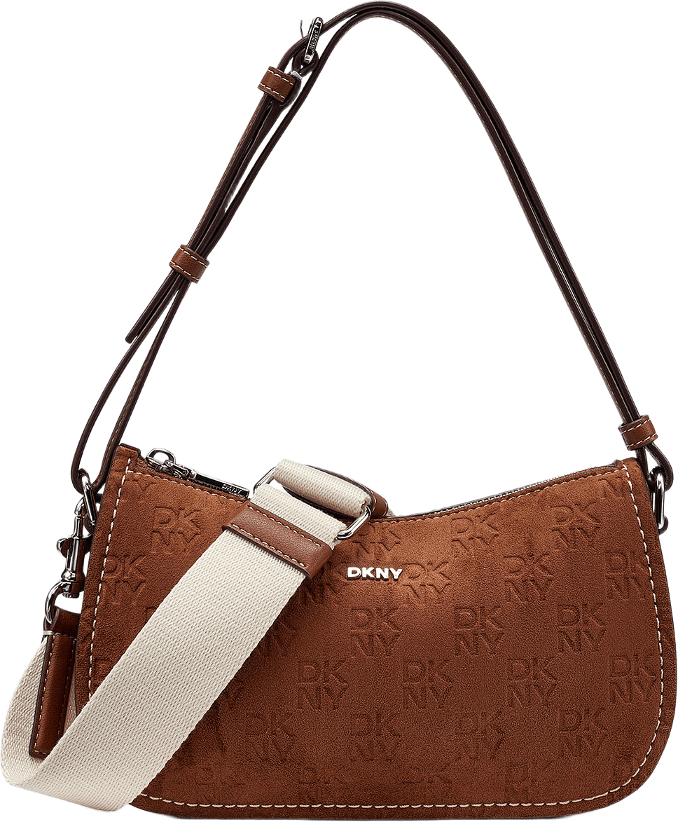 Nessa Shoulder Bag, från DKNY, i färgen Walnut.