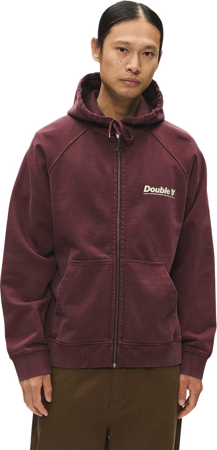 Sven zipper hoodie, från Wood Wood, i färgen Decadent Chocolate.