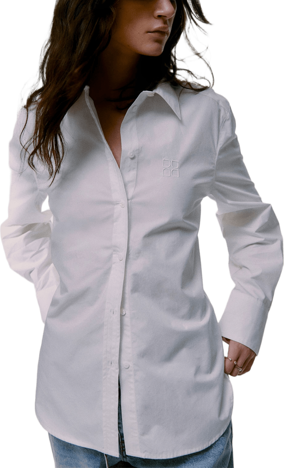 Jojo Shirt- Poplina, från DAY Birger et Mikkelsen, i färgen Bright White.