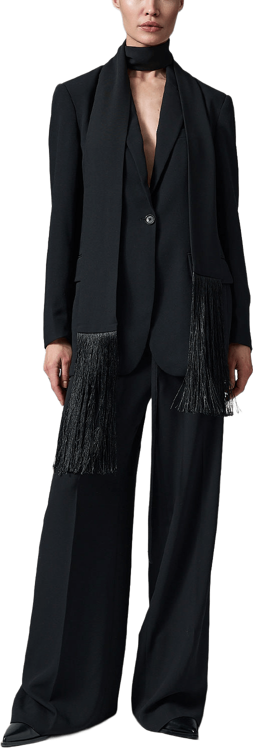 Elina Trousers- Classic Gab, från DAY Birger et Mikkelsen, i färgen Black.