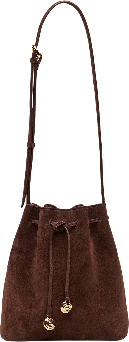 Charm Bucket Small, från Liffner, i färgen Dark Brown.