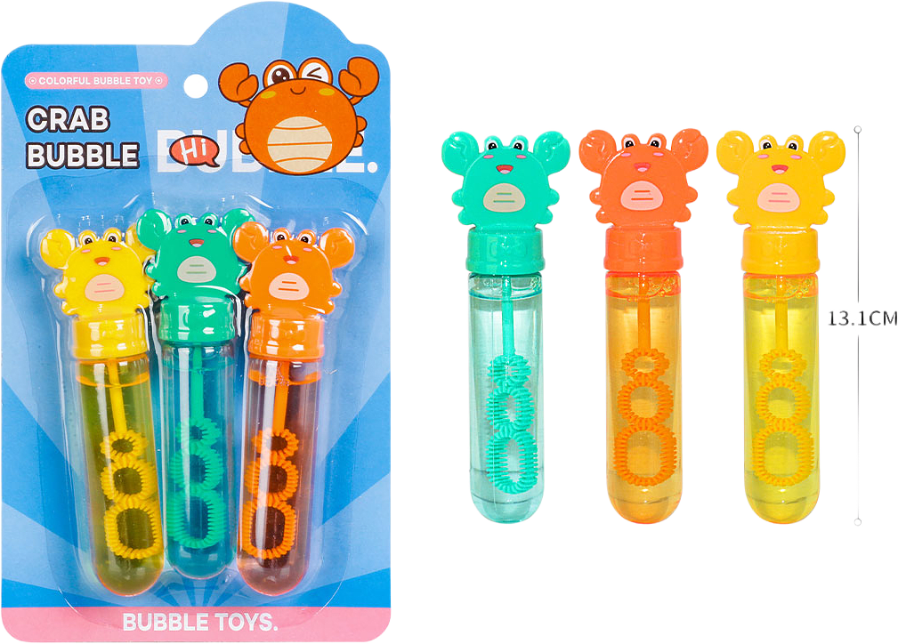 Såpbubblor Krabba 35ml 3 Frg 3-P, från SUNTOY, i färgen Multi.