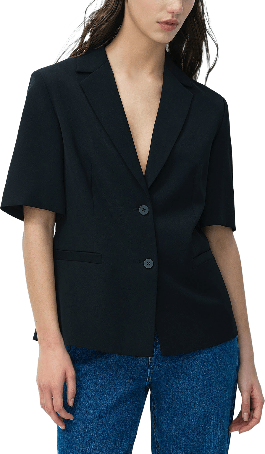 Vinnie Tailored Short Sleeve Blazer, från French Connection, i färgen Black.