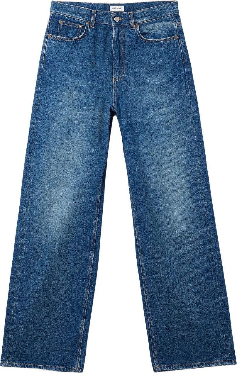 Baggy Fit Denim, från Dagmar, i färgen Mid Blue.