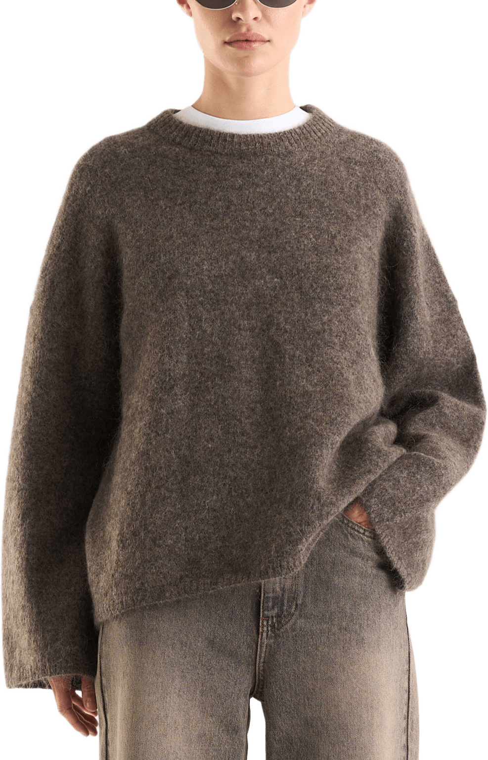 Mireya Knitted Sweater, från Twist & Tango, i färgen Dk Taupe.