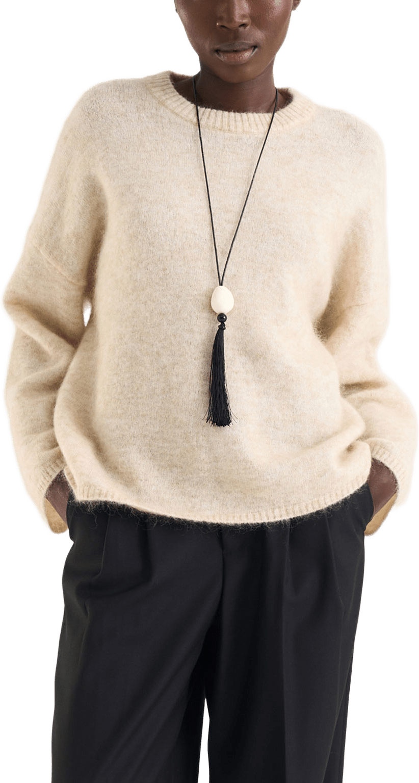 Mireya Knitted Sweater, från Twist & Tango, i färgen Lt Beige.
