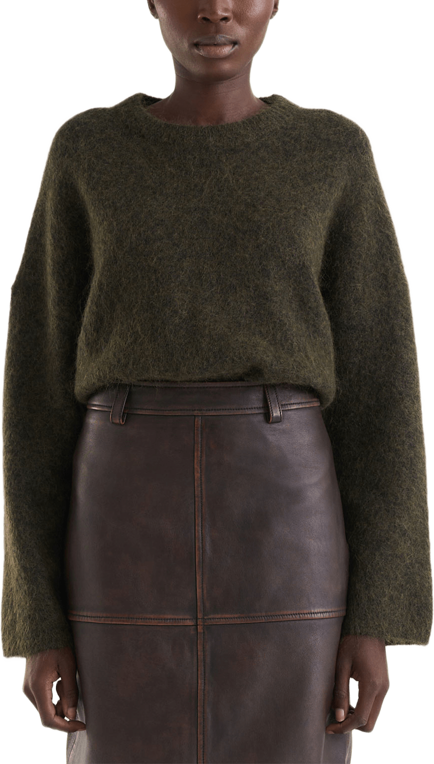 Mireya Knitted Sweater, från Twist & Tango, i färgen Dk Olive.