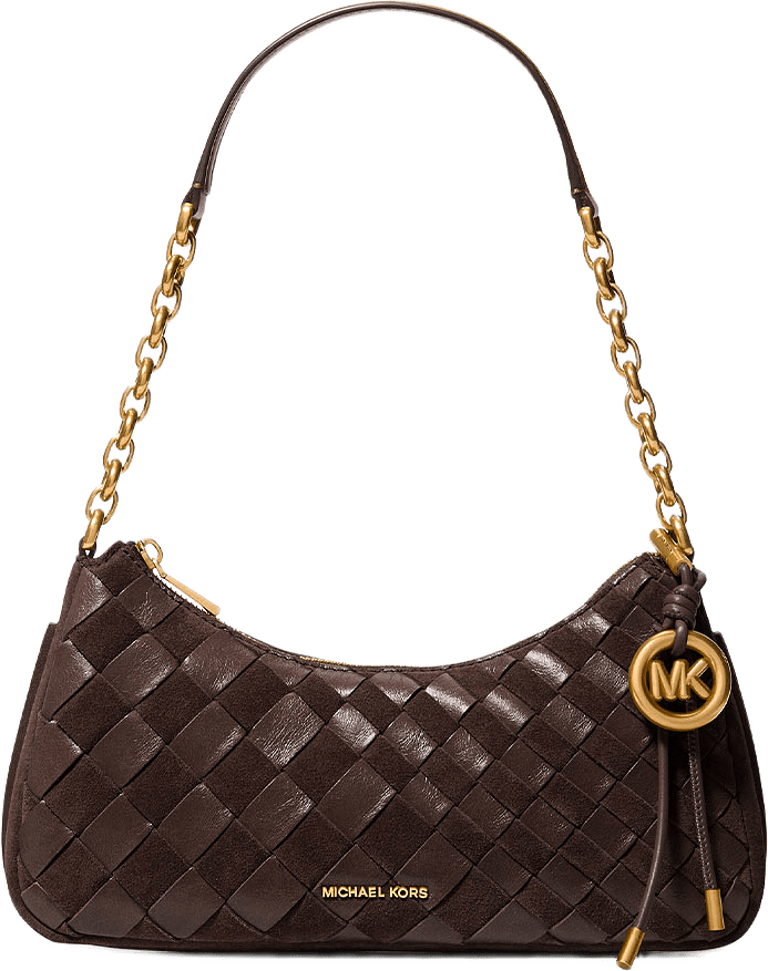 Nolita Medium Chain Pouchette Bag, från Michael Kors, i färgen Chocolate.