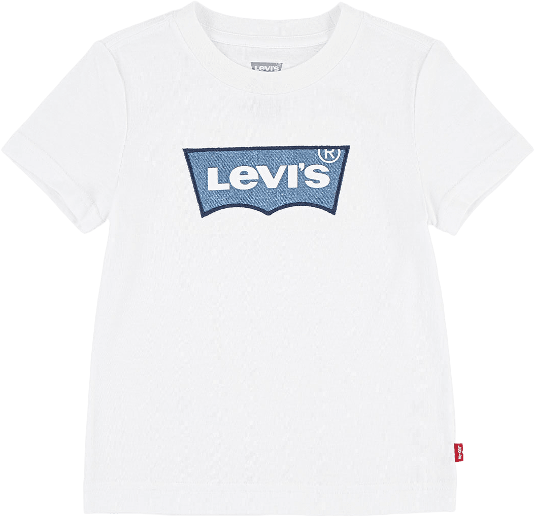 Lvn My First Batwing Tee, från Levi's, i färgen Bright White.