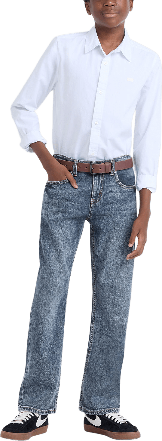 Lvb 555 Relaxed Straight Jeans, från Levi's, i färgen Burbank.
