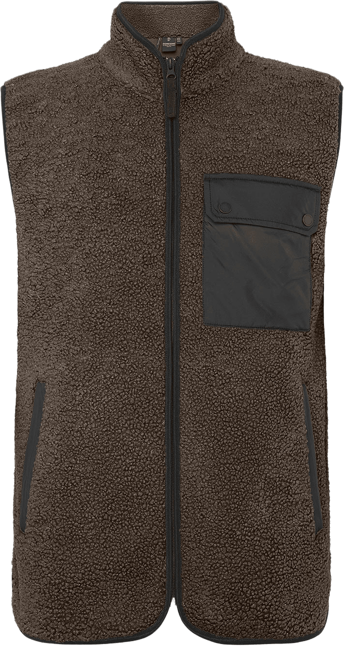Rasmus Vest 2, från Didriksons, i färgen Dark Mocha.