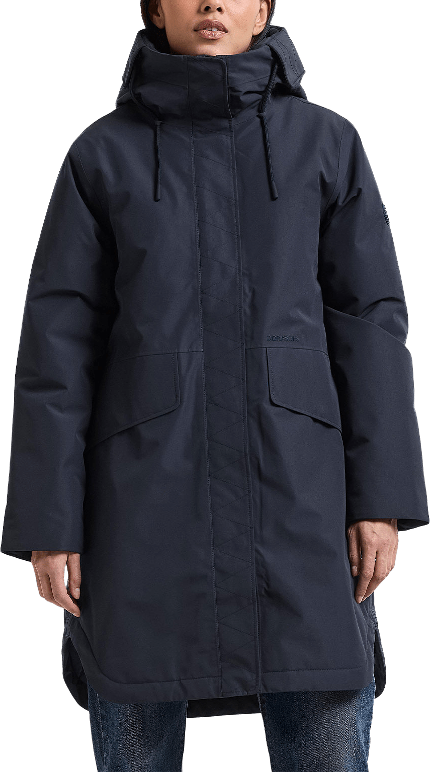 Lilian Parka, från Didriksons, i färgen Dark Night Blue.