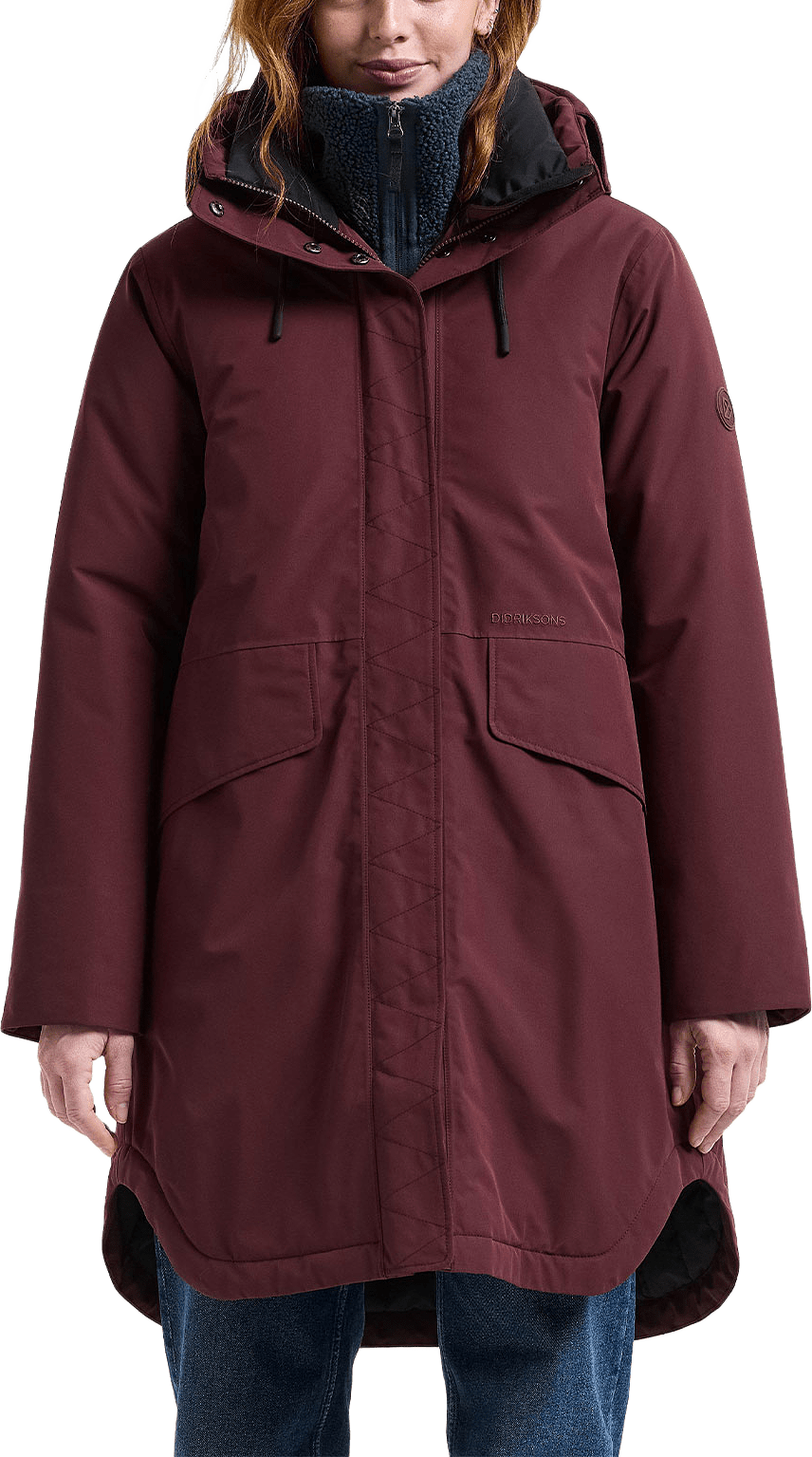 Lilian Parka, från Didriksons, i färgen Old Rust.