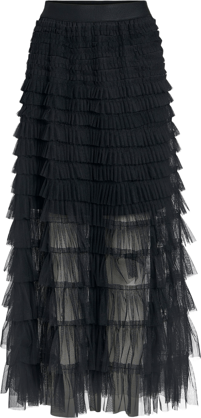 Vicatya Ankle Skirt, från Vila, i färgen Black Beauty.