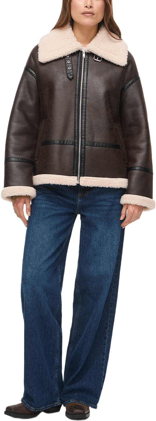 Virisi Jacket, från Vila, i färgen Coffee Bean.