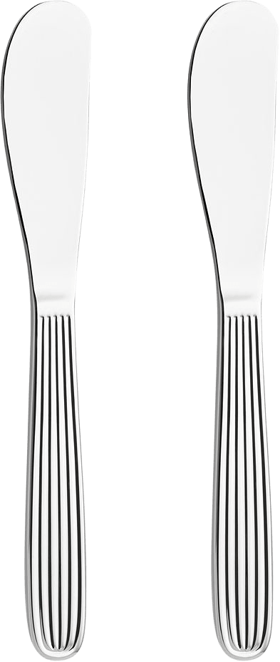 Scandia smörkniv 2-pack, från Iittala, i färgen Blank.