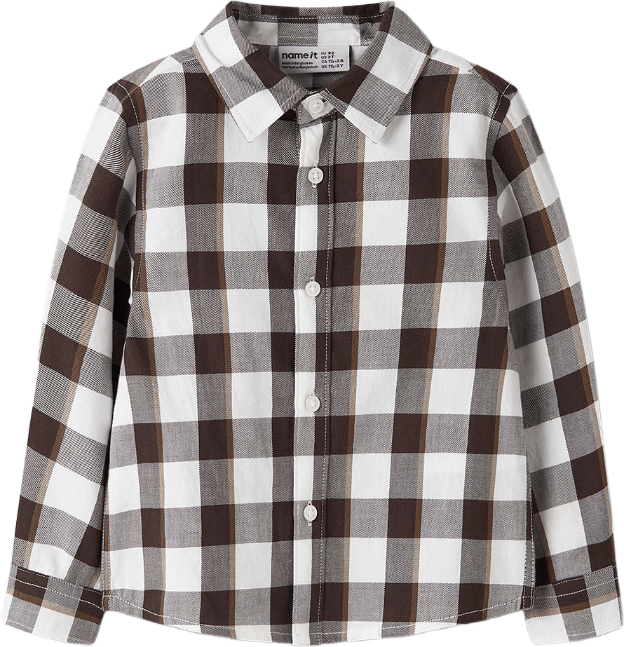 Ralum Check Shirt, från Name It, i färgen Bright White ..