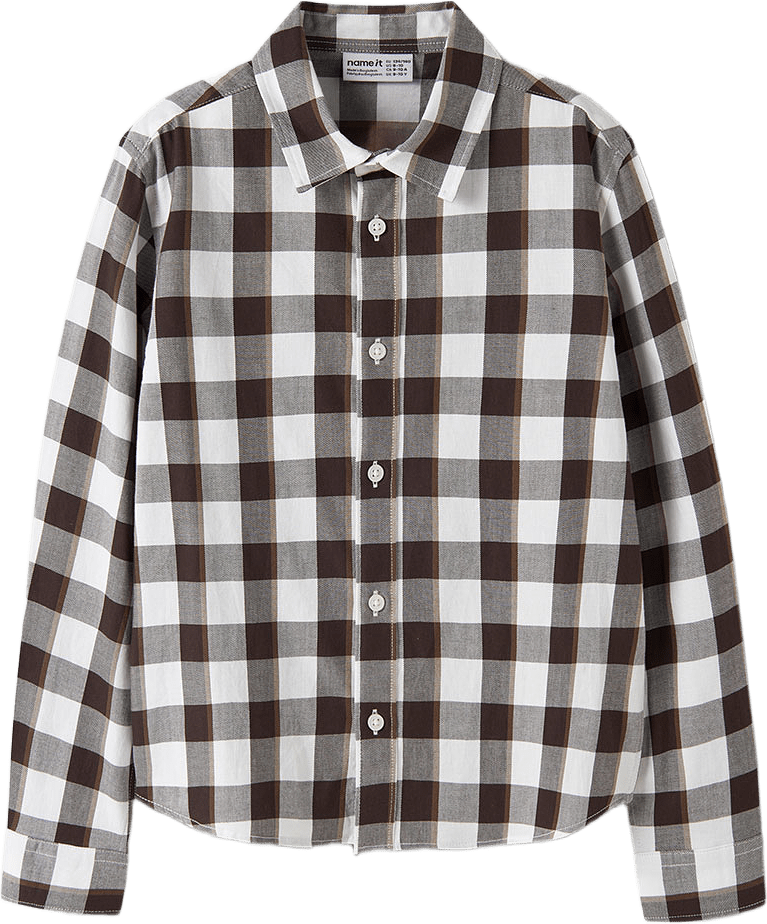 Ralum Check Shirt, från Name It, i färgen Bright White ..