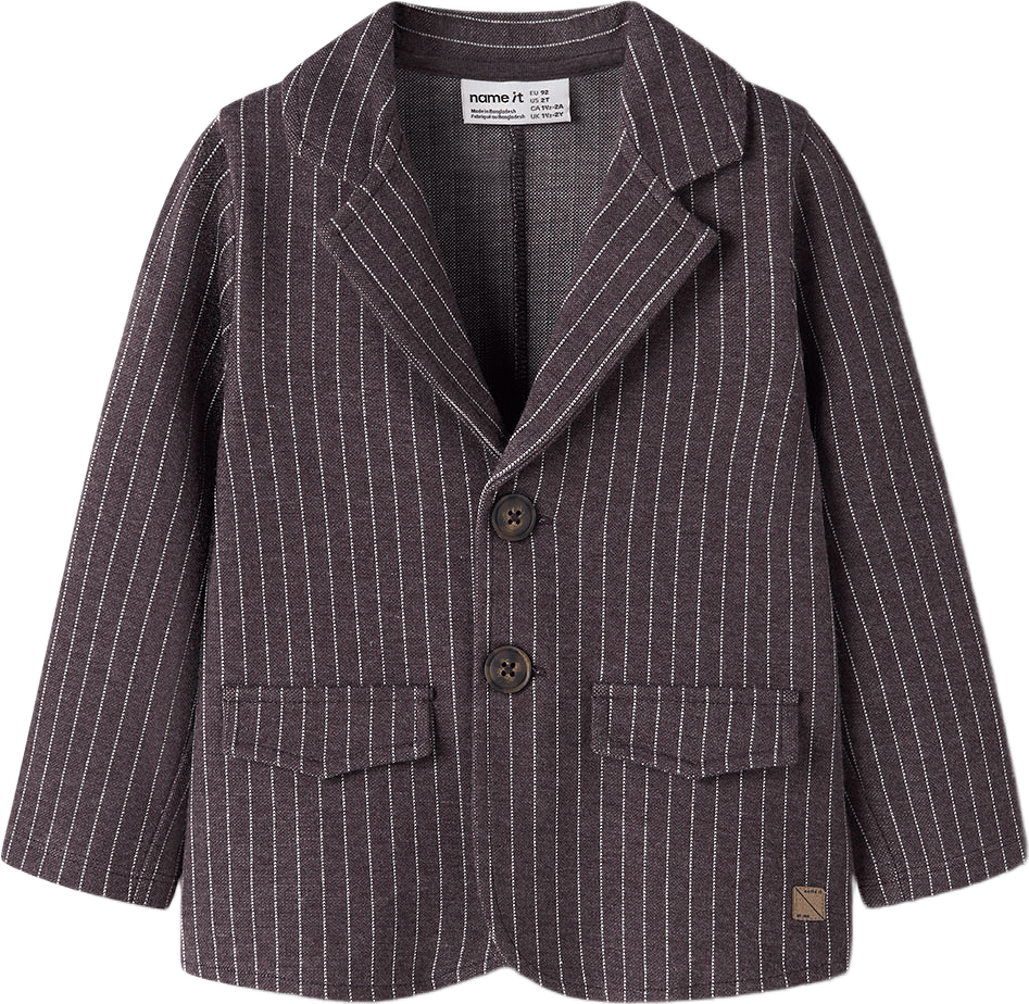 Robino Sweat Blazer, från Name It, i färgen Chocolate Plum.