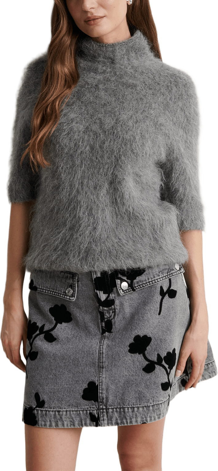 Lawrissa Denim Skirt, från Second Female, i färgen Denim Grey.