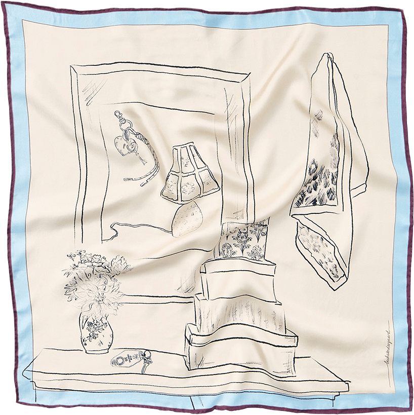 Skestoria Sia Scarf, från Becksöndergaard, i färgen Skyway Blue.