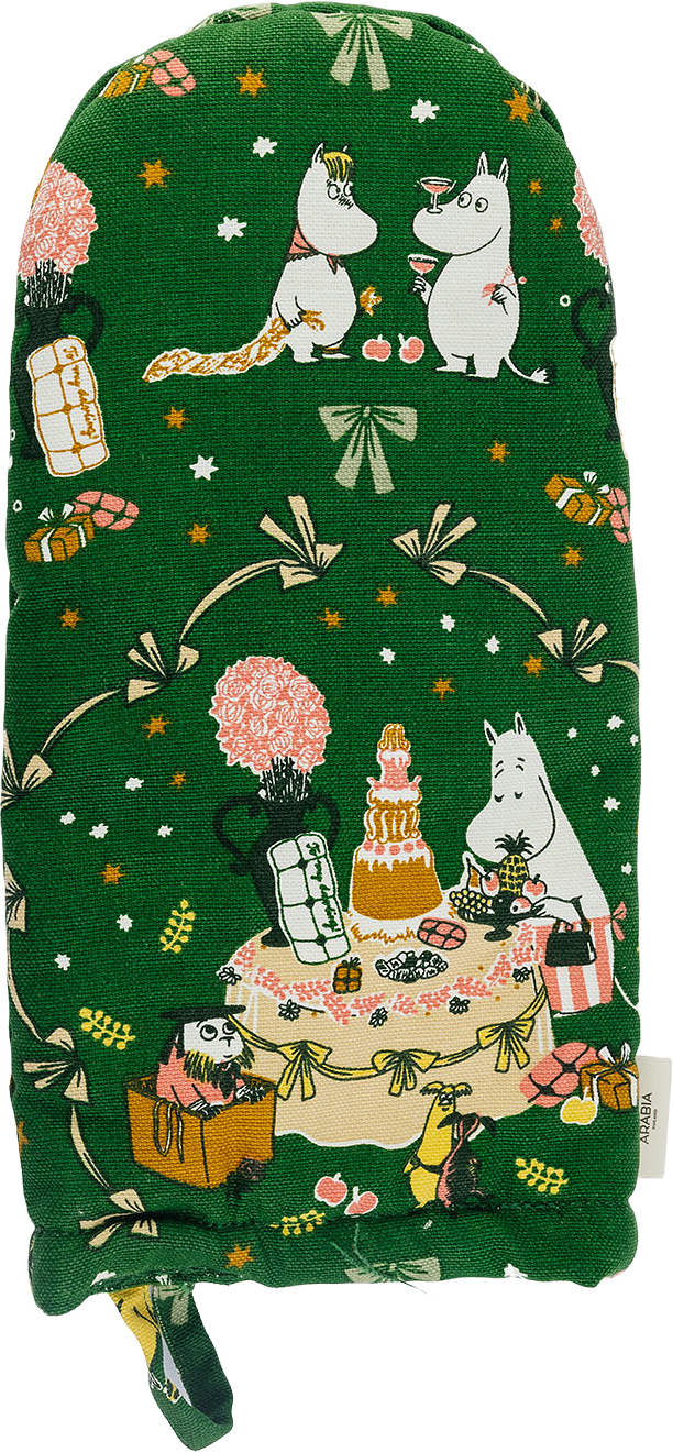 Mumin grytvante 15x34cm Kärleksgåva, från Moomin Arabia, i färgen Grön.