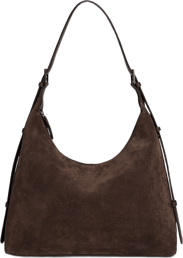 Tribeca Bag Suede, från Markberg, i färgen Dark Brown.