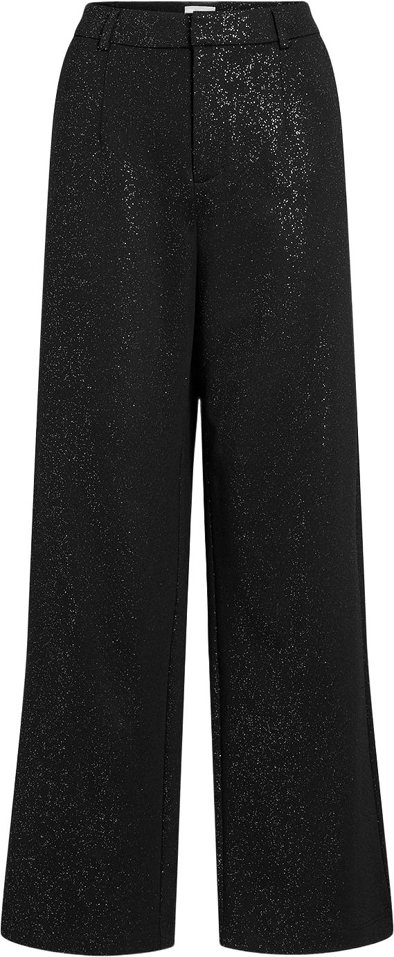 Vivarone Glitter Wide Pants, från Vila, i färgen Black Beauty Silver Glitter.