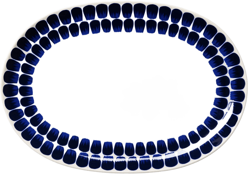 24h Tuokio oval tallrik 22x32 kobolt blå, från Arabia, i färgen Blå.