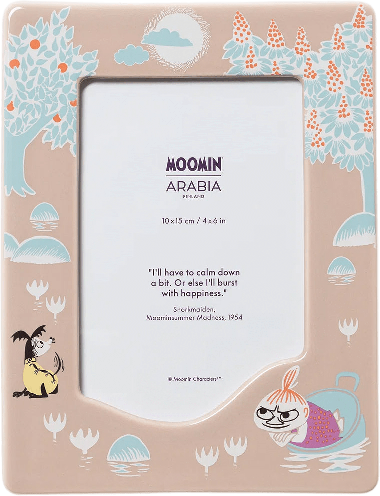 Mumin fotoram 10x15cm Under paraplyet, från Moomin Arabia, i färgen Flerfärgad.