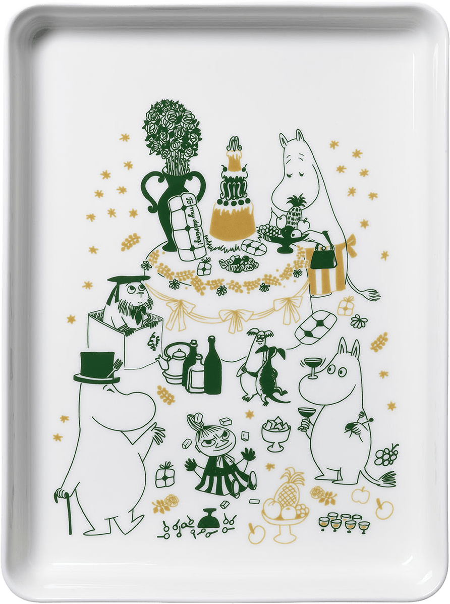 Mumin tallrik 24x32cm Kärleksgåva, från Moomin Arabia, i färgen Vit.