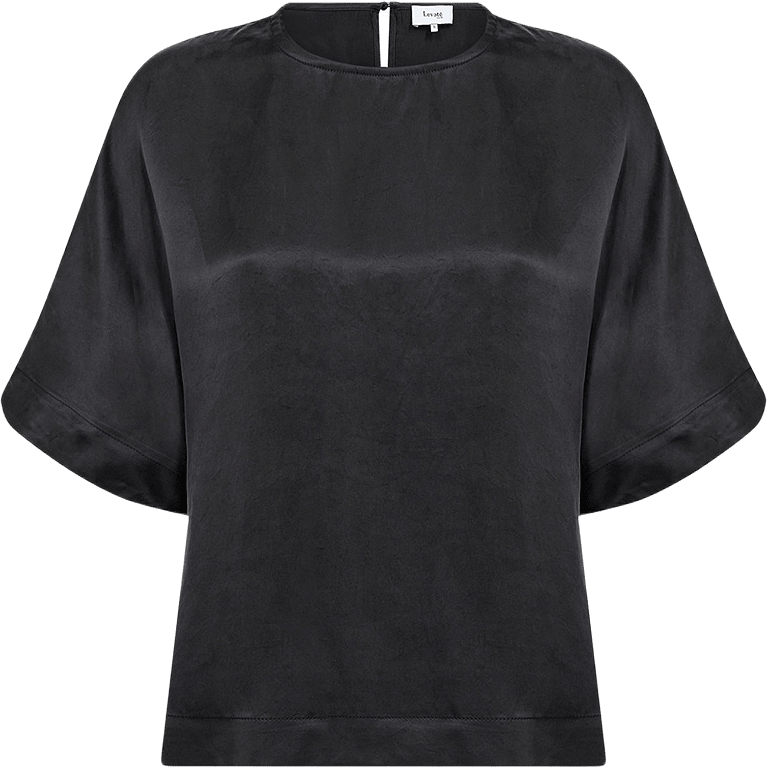 Thalia 2 Blouse, från Leveté Room, i färgen Black.