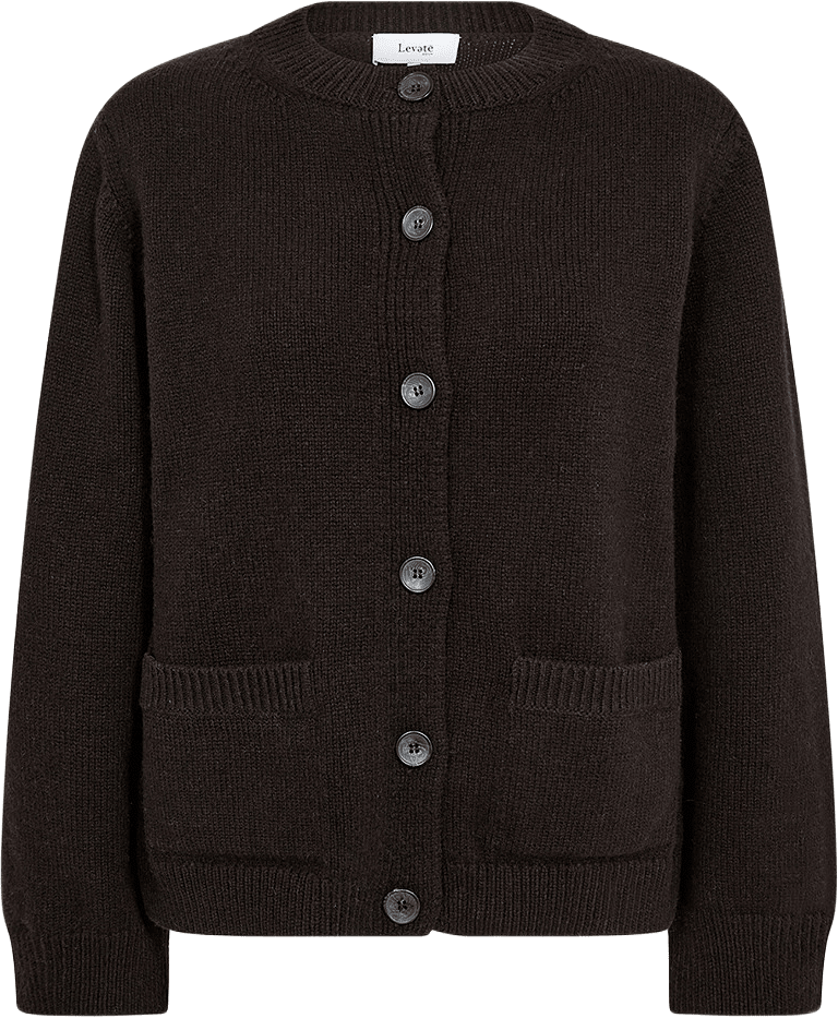 Perle 9 Cardigan, från Leveté Room, i färgen After Dark.
