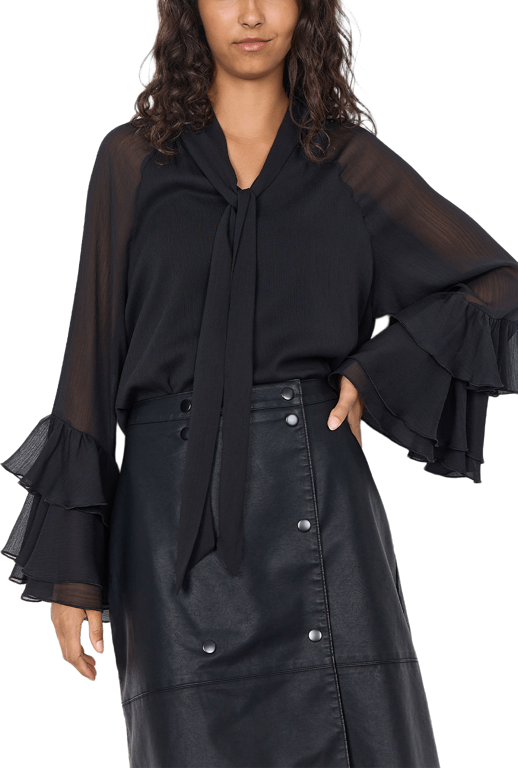SC-NAIA 11 BLOUSE, från Soyaconcept, i färgen Black.