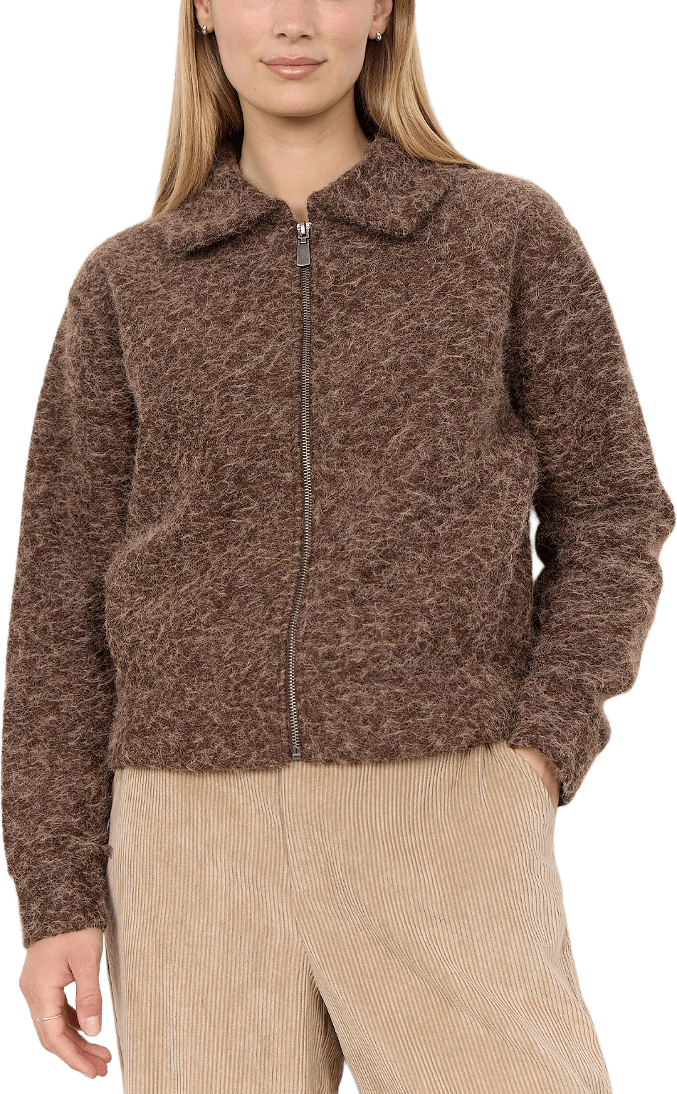 SC-HIRA 2 JACKET, från Soyaconcept, i färgen Chocolate Plum Melange.