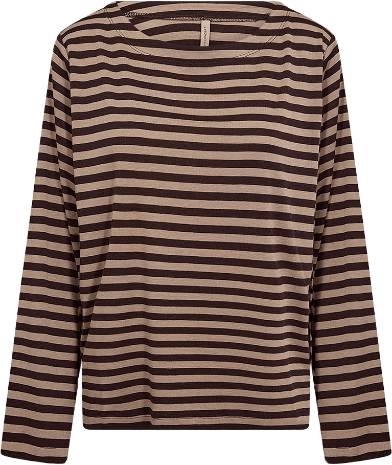 SC-HELLE YD 2 BLOUSE, från Soyaconcept, i färgen Madder Brown Combi.