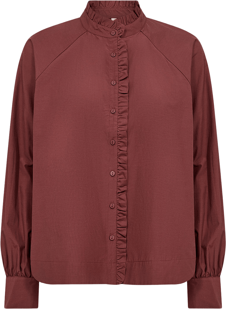 SC-NETTI 138 SHIRT, från Soyaconcept, i färgen Madder Brown.