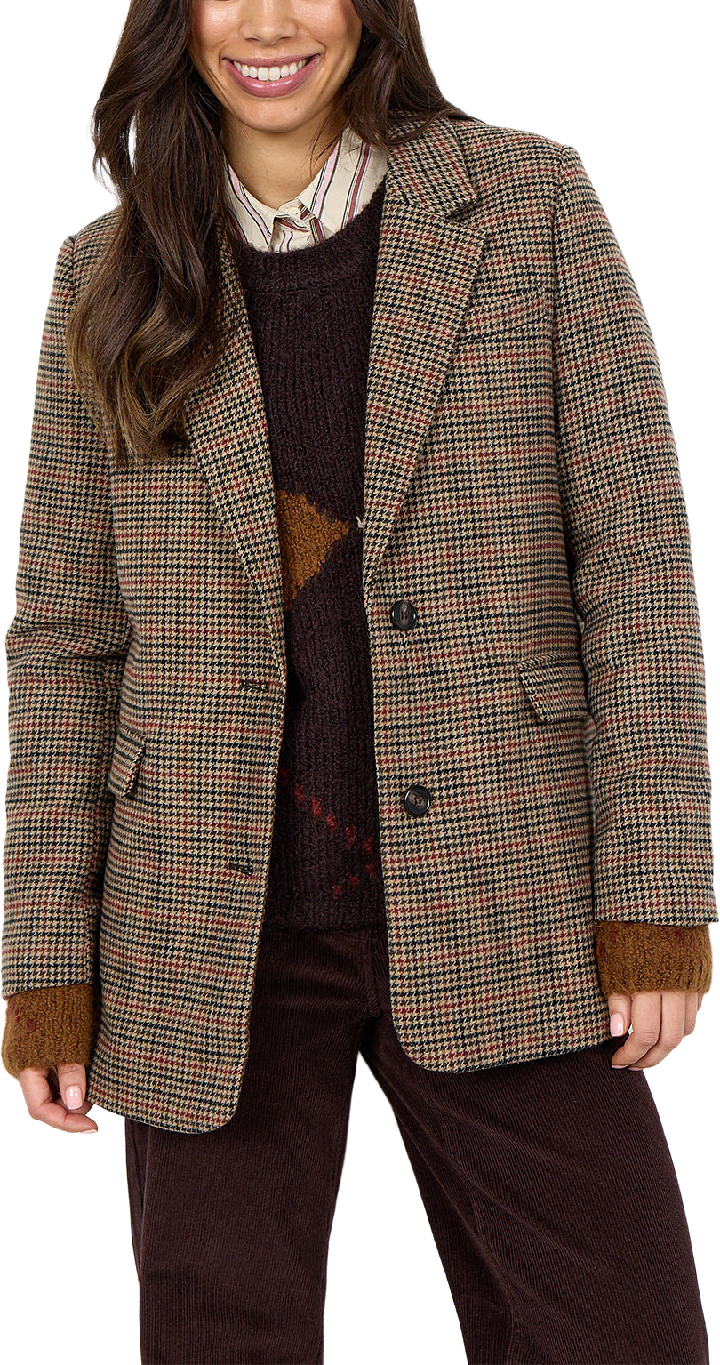 SC-HASEL YD 1 JACKET, från Soyaconcept, i färgen Madder Brown Combi.