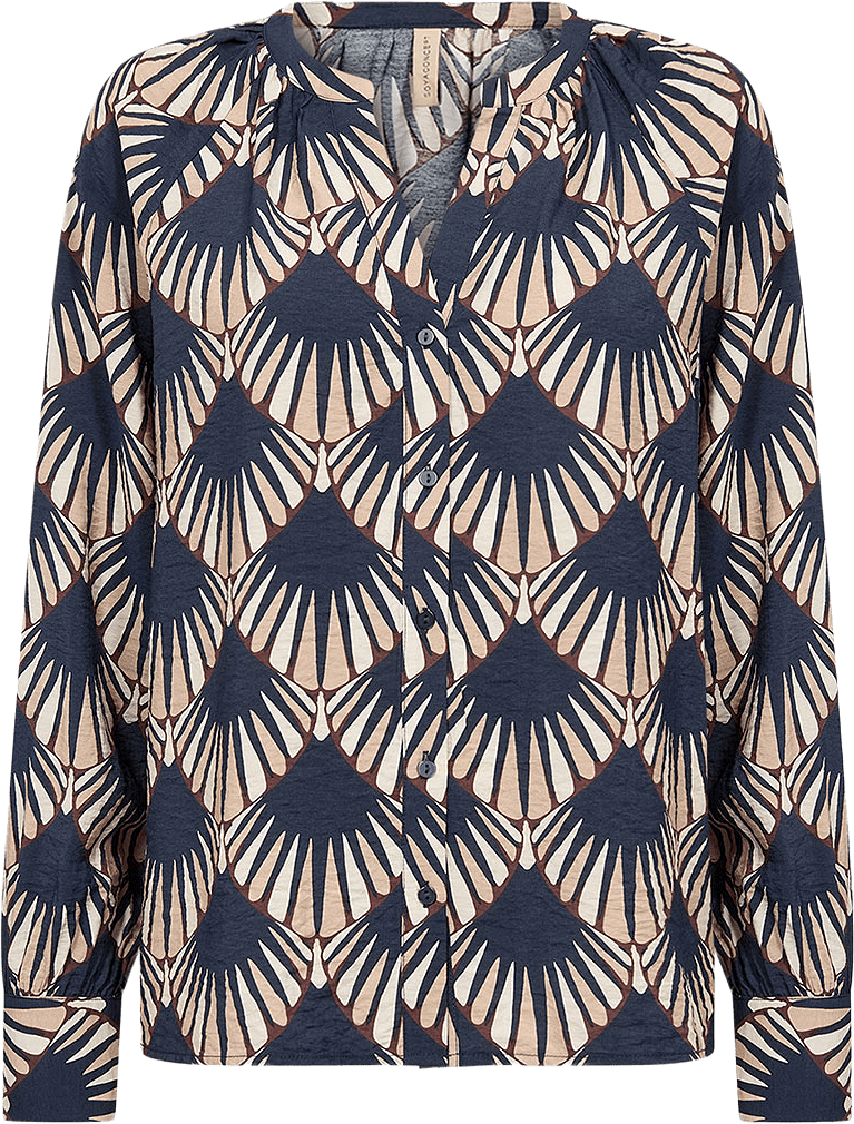 SC-HALIN AOP 1 SHIRT, från Soyaconcept, i färgen Navy Combi.