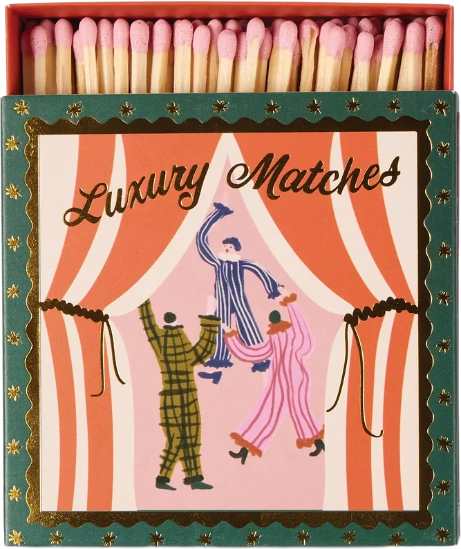 Tändstickor  Stor kvadrastisk ask (125 st) - Dancing Jesters, från Paddywax, i färgen Mixed.