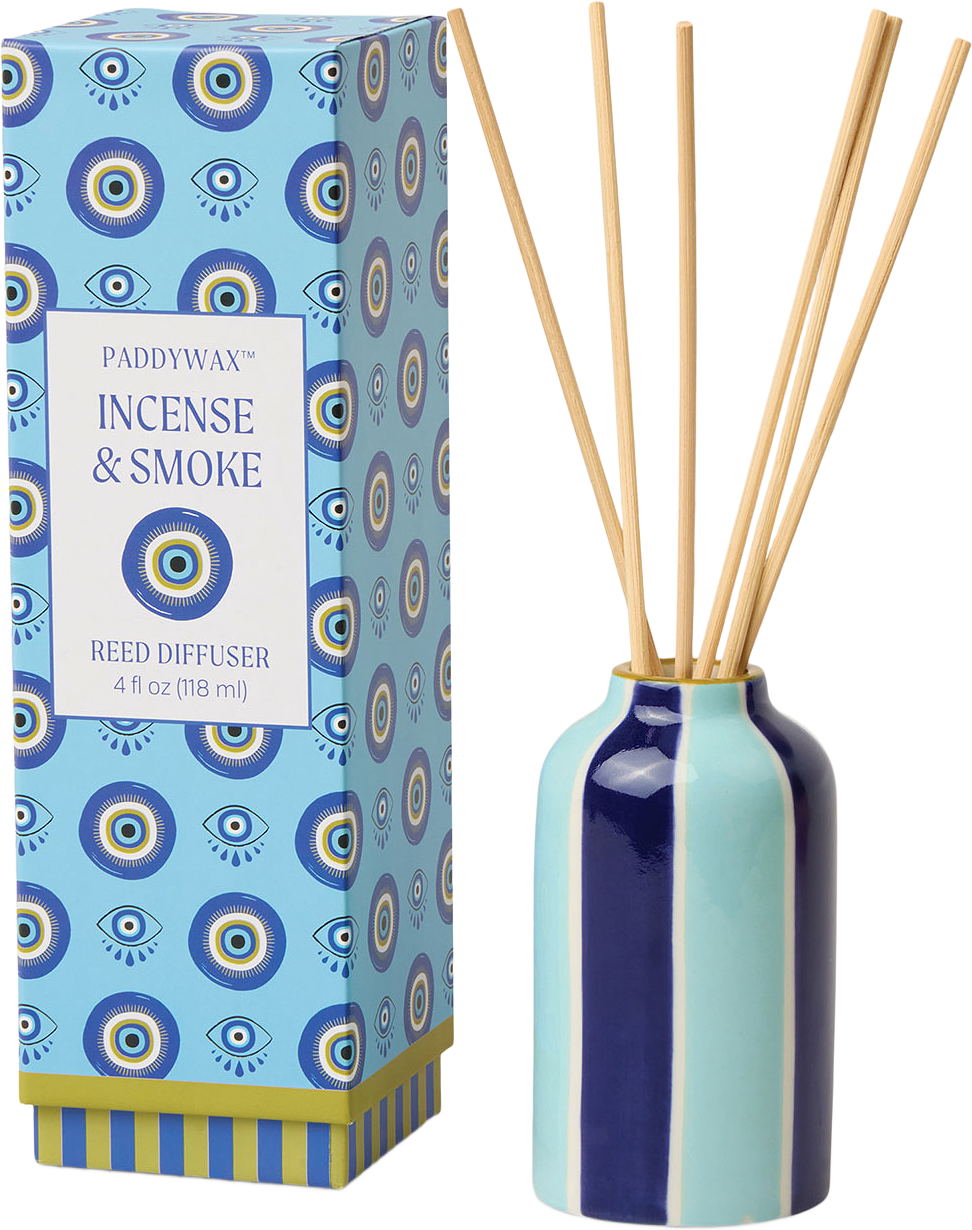 Diffuser i keramik Adopo Eye 118 ml - Rökelse och rök, från Paddywax, i färgen Blue.