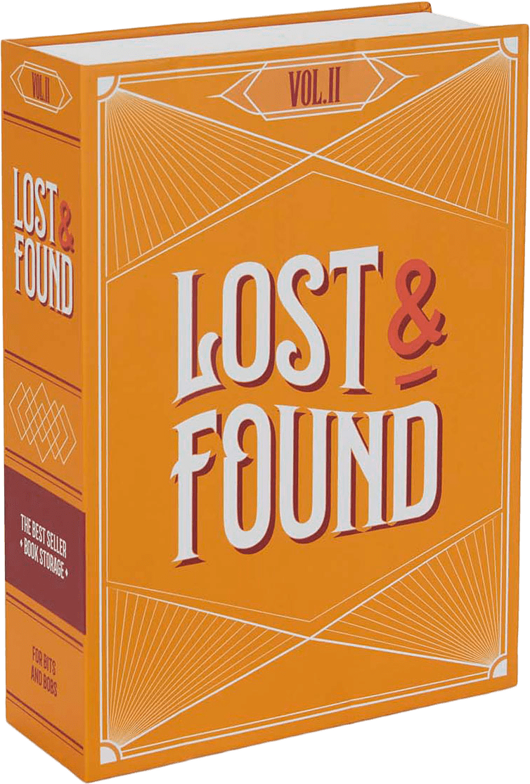 Förvaringslåda Book Box , Lost & Found, från BALVI, i färgen Yellow.