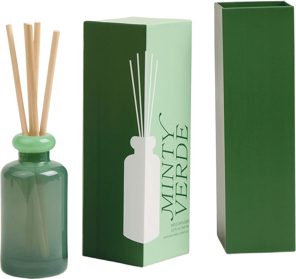 Doftdiffuser Stacked i 2 färgat glas- Mörkgrön/ klargrön - Minty Verde, från Paddywax, i färgen Green.